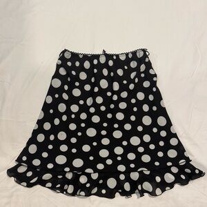 CENTRAL PARK WEST.Polka Dot Black and White Skirt. Size M